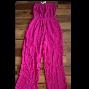 Forever 21 Vibrant Pink Jumpsuit